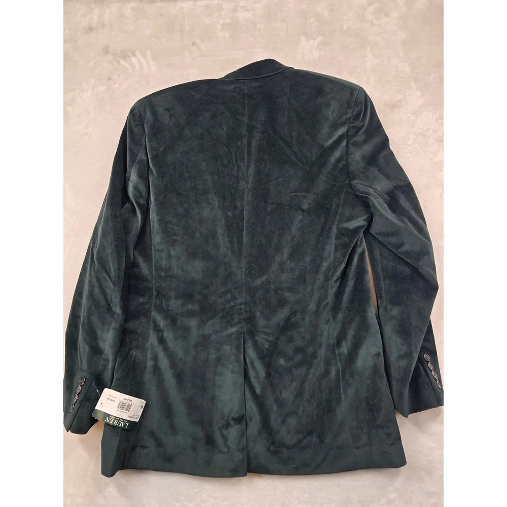 LRL Ralph Lauren Velvet Sport Coat Mens 42L Hunter Green UltraFlex Lexington NEW